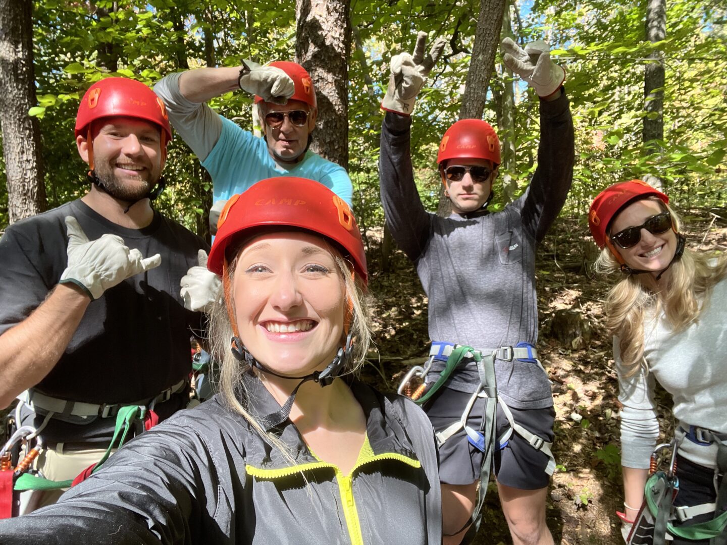 Family Fun Ziplining Through A Tree Top Canopy in North Carolina